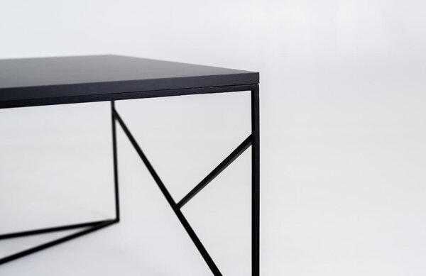 Nordic Design Černý lakovaný konferenční stolek Fanny 140 x 80 cm
