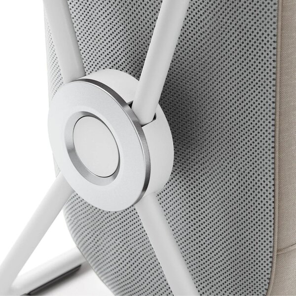 Simplehuman skládací látkový koš na prádlo X-FRAME, bílá ocel, béžový polyester
