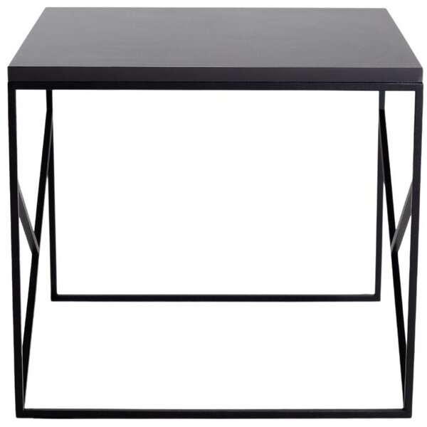 Nordic Design Černý lakovaný konferenční stolek Fanny 50 x 50 cm