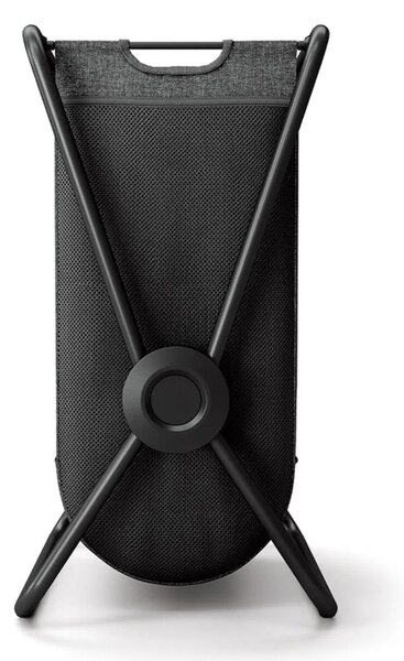 Simplehuman skládací látkový koš na prádlo X-FRAME, černá ocel, šedý polyester