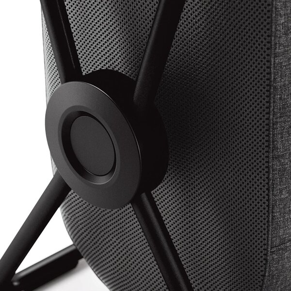 Simplehuman skládací látkový koš na prádlo X-FRAME, černá ocel, šedý polyester
