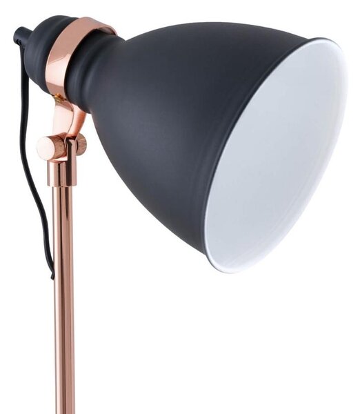 Černá kovová stojací lampa Somcasa Blasca 144 cm