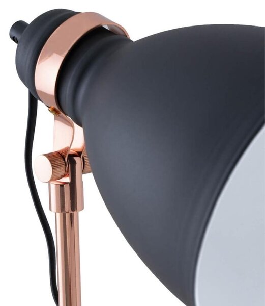 Černá kovová stojací lampa Somcasa Blasca 144 cm