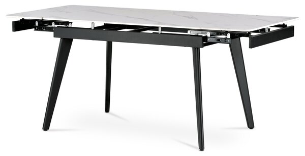 Vikio Jídelní stůl 120+30+30x80 cm keramická deska bílý mramor AJS123B