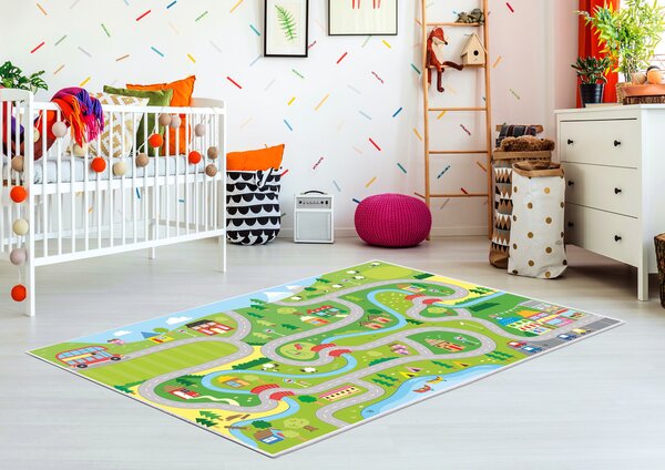 Conceptum Hypnose Kusový koberec Kids-40, Zelená, 120 x 180 cm