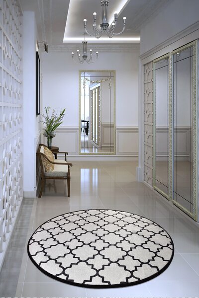 Conceptum Hypnose Kusový koberec Kupa - White, Vícebarevná, 100 cm KRUH
