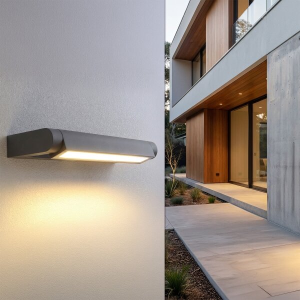 Brilagi -LED Venkovní nástěnné svítidlo SALERNO LED/12W/230V 35,5 cm antrac IP65