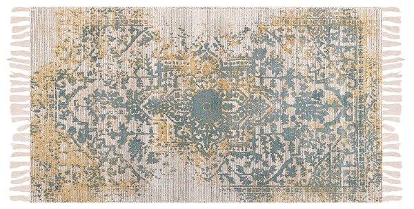 Vintage koberec 80 x 150 cm žlutý/ zelený BOYALI