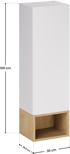 Sada skříňka Comad Aster White ASTER WHITE 80-30-1D, regál Comad Dalia Cashmere CREMONA UN 83-30-20