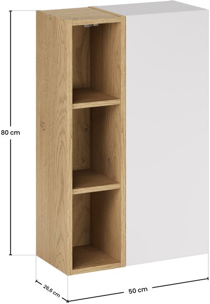 Sada skříňka Comad Aster White ASTER WHITE 80-30-1D, regál Comad Dalia Cashmere CREMONA UN 83-20-80