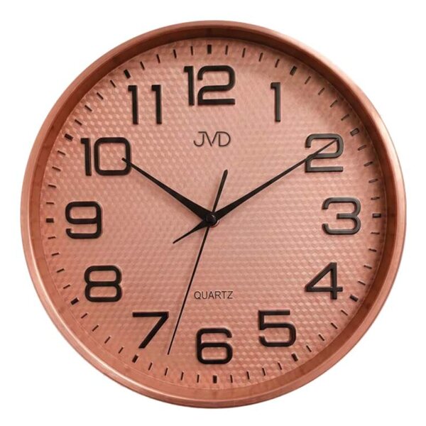 JVD Rose gold nástěnné tiché netikající hodiny JVD HX9309.2 (netikající tiché hodiny s tichým strojkem)
