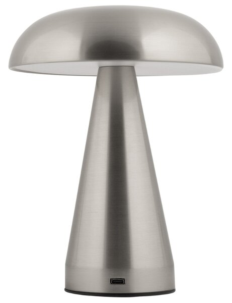 -25 % Dny MOMENTI– Present time Stříbrná kovová nabíjecí stolní LED lampa Raelyn
