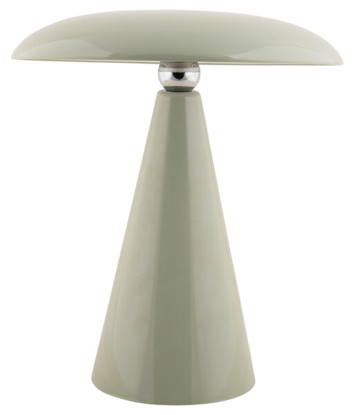 Present time Světle zelená kovová nabíjecí LED lampa Poppy