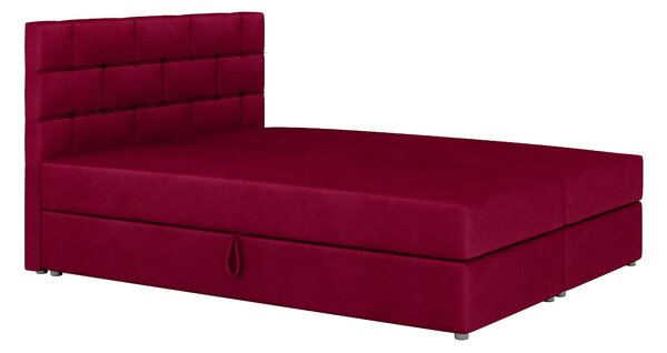 Kontinentální postel 140x200 cm Waller Comfort (bordó) (s roštem a matrací). 1056369