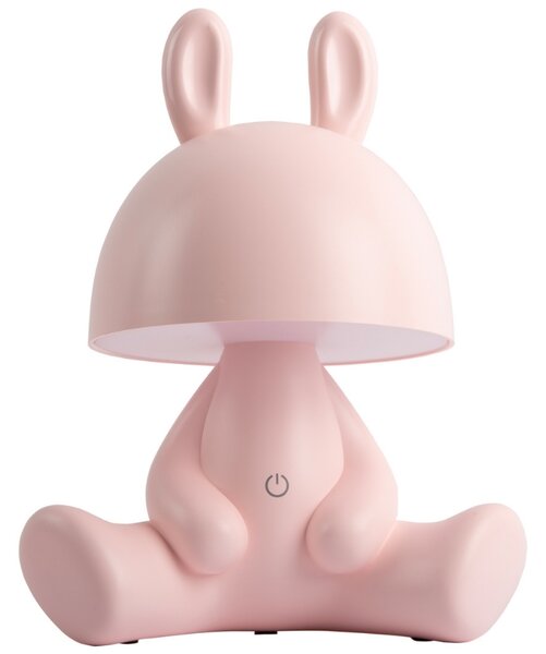 Present time Růžová plastová dětská LED lampa BunBun 27 cm