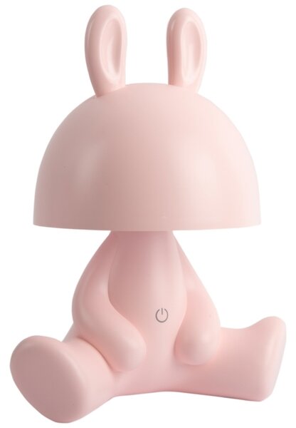 Present time Růžová plastová dětská LED lampa BunBun 27 cm
