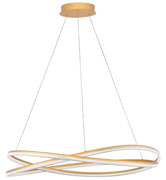Zlaté kovové závěsné LED světlo Nova Luce Ofelia 95 cm