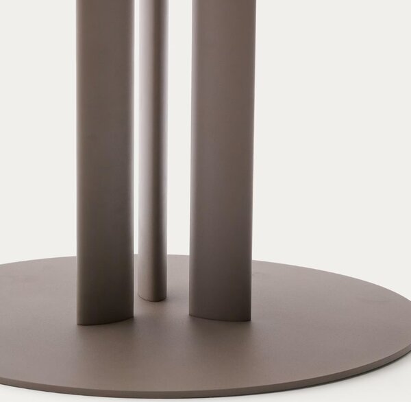 Béžovošedý zahradní jídelní stůl Kave Home Sedalis 80 cm