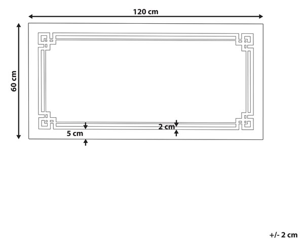 LED koupelnové zrcadlo AVRANCHES 120 cm 60 cm Stříbrná