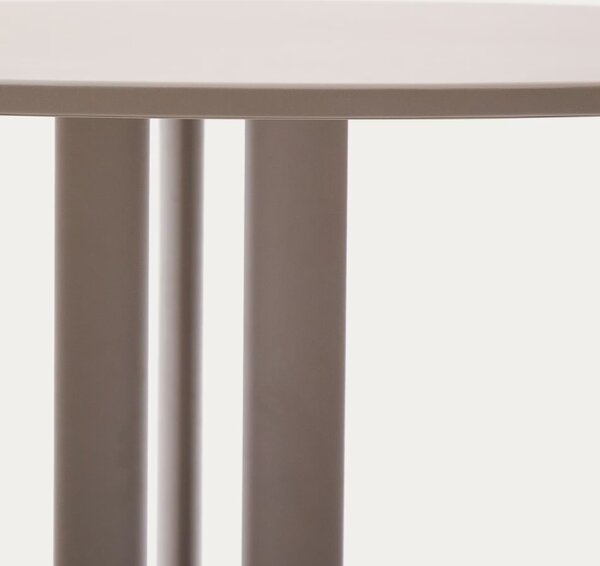 Béžovošedý zahradní jídelní stůl Kave Home Sedalis 80 cm