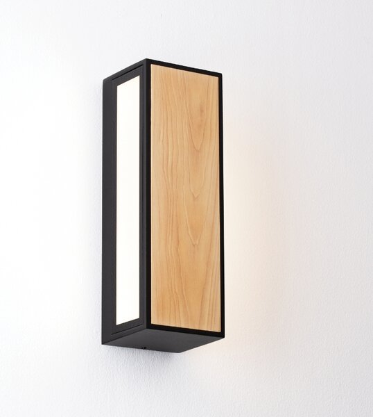 Černé kovové venkovní nástěnné LED světlo Nova Luce Astral II. 25,8 x 8,6 cm