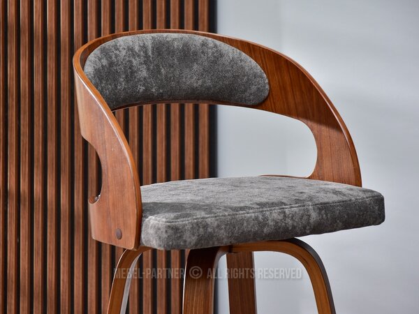 Židle Hook (ořech + chromová). Akce -20%