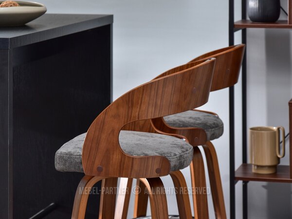 Židle Hook (ořech + chromová). Akce -20%