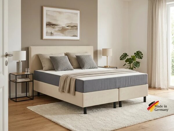Kontinentální postel Emma Classic boxspring ONE 200x180 krémová