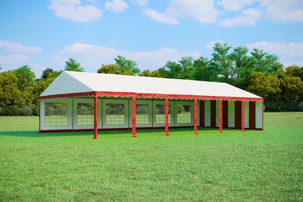 Párty stan 6x12 m STANDARD - ohnivzdorný barva Modro-bílá