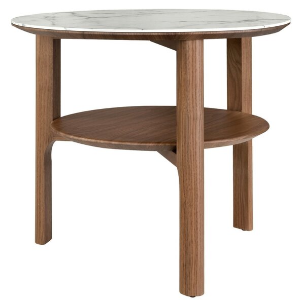 Ořechový odkládací stolek Angel Cerdá No. 2047, 60 cm