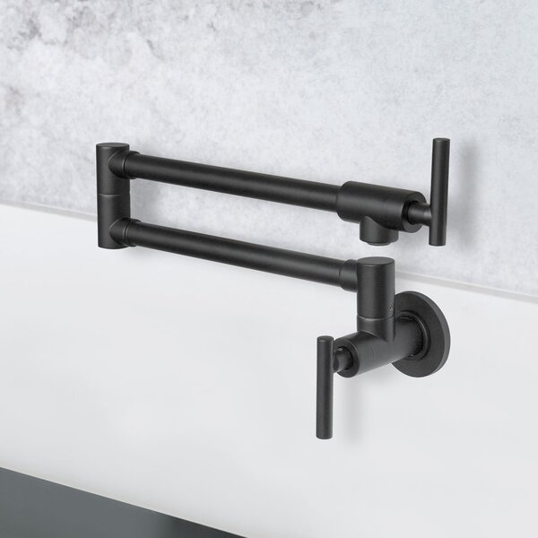 Berg Pot Filler kuchyňská baterie na stěnu černá 830135B