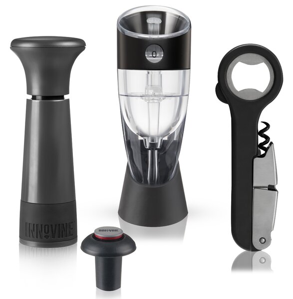 Innovine Sada na víno Innovine, 4 ks (vakuová pumpa, otvírák, areátor)