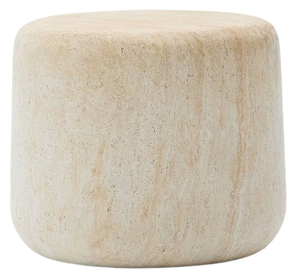 Kave Home Béžový cementový zahradní stolek Drasi 60 cm