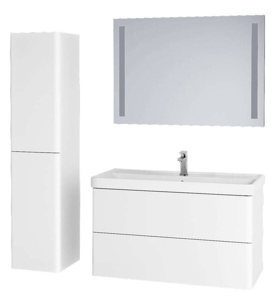 Mereo, Mereo Siena, koupelnová skříňka 100 cm, bílá lesk, MER-CN412S
