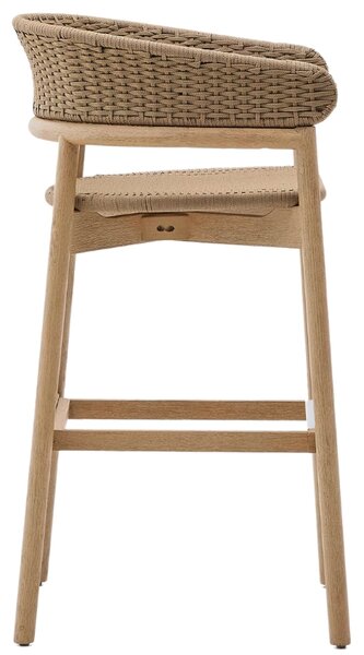 Kave Home Béžová zahradní barová židle Arinella 75 cm