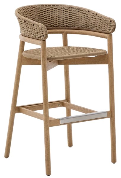 Kave Home Béžová zahradní barová židle Arinella 75 cm