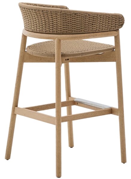 Kave Home Béžová zahradní barová židle Arinella 75 cm
