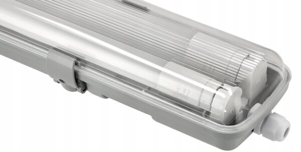 Hermetické svítidlo 120cm lampa + 2x LED trubice voděodolné 6000k studená teplota