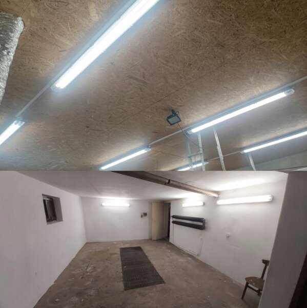 Hermetické svítidlo 120cm lampa + 2x LED trubice voděodolné 6000k studená teplota