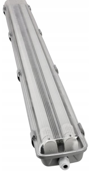 Hermetické svítidlo 120cm lampa + 2x LED trubice voděodolné 6000k studená teplota