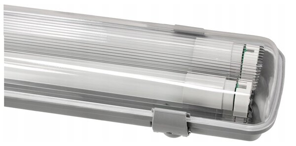Hermetické svítidlo 120cm lampa + 2x LED trubice voděodolné 6000k studená teplota