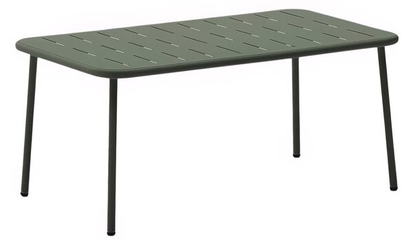 Kave Home Zelený kovový zahradní stolek Zivia 90 x 50 cm