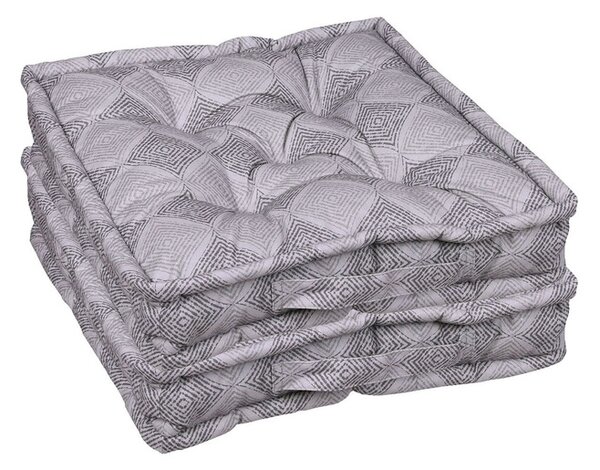 Go-De Textil Sada zahradních podsedáků Raute (polštářek, 2 kusy, šedá) (100316825015)