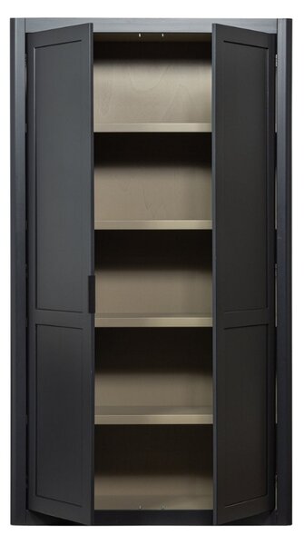 WOOOD Černá dřevěná skříň Graner 217 x 120 cm