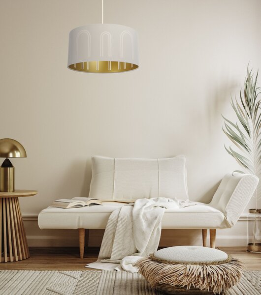 BPS koncept Závěsné svítidlo BOHO auris - bílý ovál, 1xE27, ø 40 cm Barva: Bílá