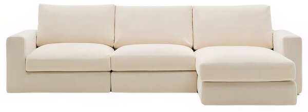 Kave Home Béžová modulární rohová pohovka Alea 310 cm, pravá