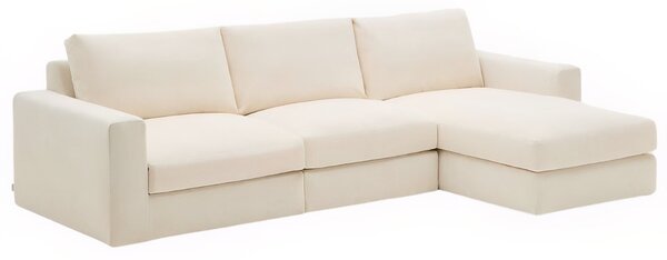 Kave Home Béžová modulární rohová pohovka Alea 310 cm, pravá
