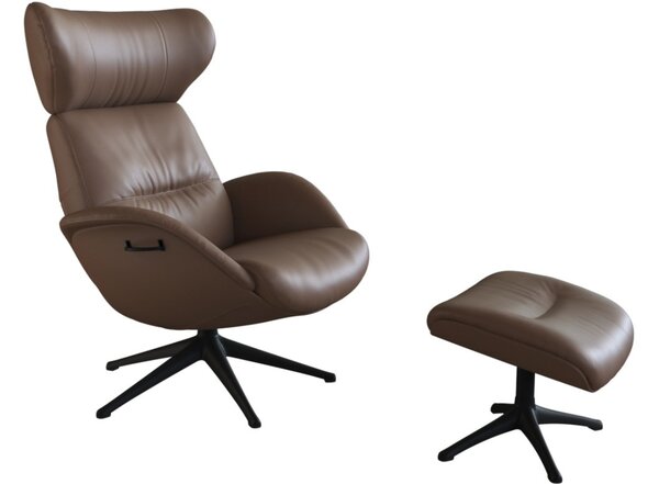 -25 % Dny MOMENTI– Tmavě hnědá kožená podnožka FLEXLUX MORE 44 x 35 cm