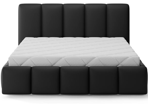 Čalouněná postel 140x200 DOLVERO 4 - černá eko kůže