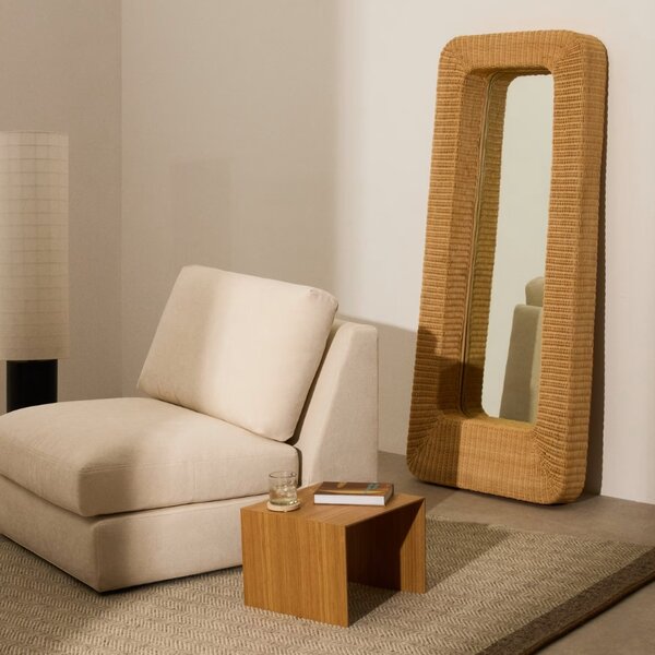 Ratanové zrcadlo Kave Home Zilna 120 x 58 cm
